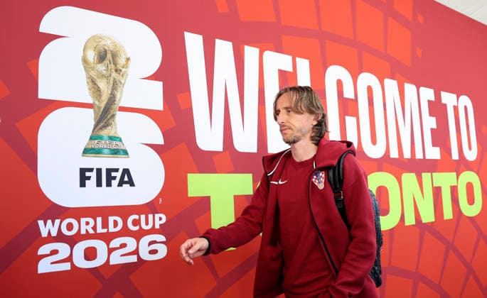 (260624) -- TORONTO, June 24, 2026 -- Luka Modric of Croatia arrives before the group L match between Croatia and Panama at the 2026 FIFA World Cup, WM, Weltmeisterschaft, Fussball at Toronto Stadium in Toronto, Canada, on June 23, 2026. (Photo by Xinhua) (SP)CANADA-TORONTO-FOOTBALL-FIFA WORLD CUP-GROUP L-CRO VS PAN ZouxZheng 