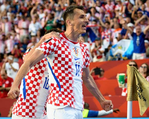 June 23, 2026, Toronto, Ontario, Canada: Toronto, Ontario, Canada Ã¢â‚¬ June 23, 2026: ANTE BUDIMIR (11) of Croatia celebrates after scoring during the FIFA World Cup, WM, Weltmeisterschaft, Fussball 2026 Group L match between Panama and Croatia at Toronto Stadium. Toronto Canada - ZUMAr228 20260623_znp_r228_001 Copyright: xVasiliyxRyabykhx