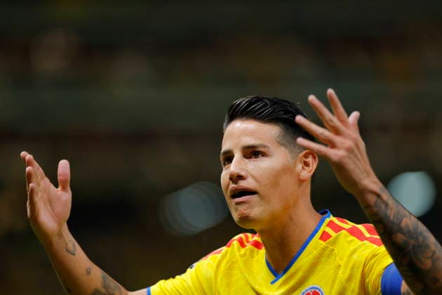 FIFA World Cup, WM, Weltmeisterschaft, Fussball 2026 - Group K - Colombia vs DR Congo James Rodriguez of Colombia reacts during a FIFA World Cup 2026 Group K soccer match between Colombia and DR Congo in Guadalajara, Mexico, 23 June 2026. GUADALAJARA Mexico  Copyright: xFRANCISCOxGUASCOx