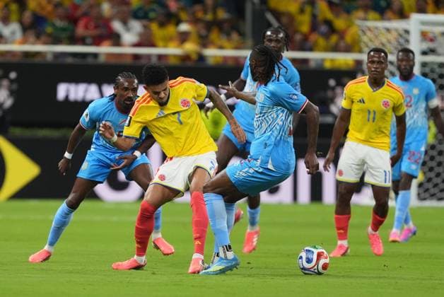 Colombia v DR Congo - FIFA World Cup, WM, Weltmeisterschaft, Fussball 2026 - Group K ZAPOPAN, MEXICO - JUNE 23: Luis Diaz (2nd L) of Colombia in action during the 2026 FIFA World Cup First Stage Group K match between Colombia and DR Congo at Estadio Akron (Guadalajara Stadium) in Zapopan, Guadalajara, Mexico on June 23, 2026. Juancho Torres Anadolu Jalisco Mexico. Editorial use only. Please get in touch for any other usage.  Copyright: x2026xAnadoluxJuanchoxTorresx