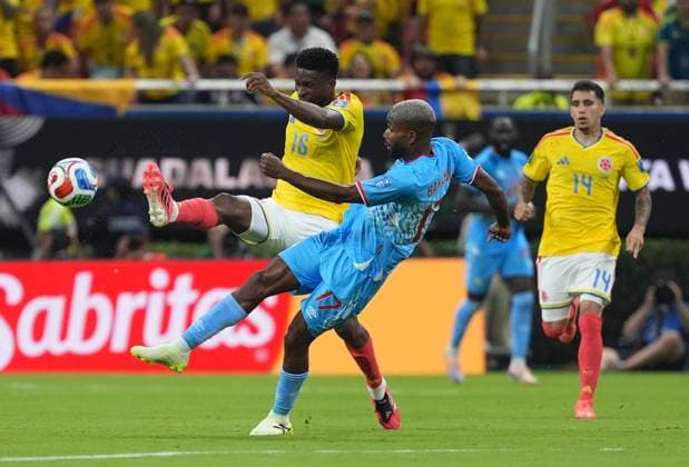 Colombia v DR Congo - FIFA World Cup, WM, Weltmeisterschaft, Fussball 2026 - Group K ZAPOPAN, MEXICO - JUNE 23: Jefferson Lerma (16) of Colombia in action against Cedric Bakambu (17) of DR Congo during the 2026 FIFA World Cup First Stage Group K match between Colombia and DR Congo at Estadio Akron (Guadalajara Stadium) in Zapopan, Guadalajara, Mexico on June 23, 2026. Juancho Torres Anadolu Jalisco Mexico. Editorial use only. Please get in touch for any other usage.  Copyright: x2026xAnadoluxJuanchoxTorresx
