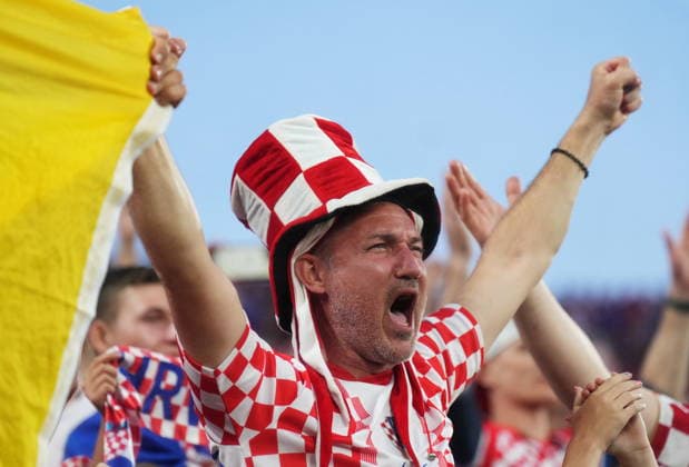 June 23, 2026, Toronto, On, CANADA: Croatia fans celebrate after defeating Panama in a World Cup Group L soccer match, in Toronto, on Tuesday, June 23, 2026. Canada News - June 23, 2026  - ZUMAc35_ 20260623_zaf_c35_237 Copyright: xNathanxDenettex