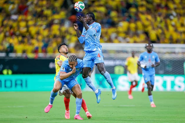 FIFA World Cup, WM, Weltmeisterschaft, Fussball 2026 COLOMBIA VS RD CONGO FIFA WORLD CUP 2026 COLOMBIA VS RD CONGO COLOMBIA VS RD CONGO 23062026 GUADALAJARA, JALISCO. Action photo of Axel Tuanzebe of DR Congo (No. 4) during Group K game of the FIFA World Cup 2026, held at the Estadio Guadalajara at Guadalajara, Jalisco. Foto de accion de Axel Tuanzebe deR D del Congo (No. 4) , durante juego del Grupo K de la Copa del Mundo 2026 de la FIFA, celebrado en el Estadio Guadalajara en Guadalajara, Jalisco. PHOTO BY IMAGENSHOP AGENCIA FOTOGRAFICA GUADALAJARA JALISCO MEXICO *** FIFA WORLD CUP 2026 COLOMBIA VS. DR CONGO FIFA WORLD CUP 2026 COLOMBIA VS. DR CONGO COLOMBIA VS. DR CONGO 06 23 2026 GUADALAJARA, JALISCO Action photo of Axel Tuanzebe of the DR Congo, No. 4, during a Group K match of the 2026 FIFA World Cup, held at Estadio Guadalajara in Guadalajara, Jalisco Action photo of Axel Tuanzebe of the DR Congo, No. 4, during a Group K match of the 2026 FIFA World Cup, held at the Estadio Guadalajara in Guadalajara, Jalisco. PHOTO BY IMAGENSHOP PHOTO AGENCY GUADALAJARA, JALISCO, MEXICO,detected_source_language Copyright: xIMAGENSHOPxAGENCIAxFOTOGRAFICAx