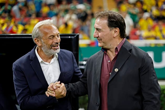 June 23, 2026, Guadalajara, Jalisco, Mexico: Nestor Lorenzo of Colombia and Sebastien Desabre of Congo DR during the match between Colombia and Congo DR for the 2st round of the group K of the FIFA World Cup, WM, Weltmeisterschaft, Fussball 2026, at Guadalajara Stadium, in Guadalajara, Mexico on June 23, 2026. Photo: DiaEsportivo Guadalajara Mexico - ZUMAh208 20260623_zsp_h208_015 Copyright: xHeulerxAndreyx