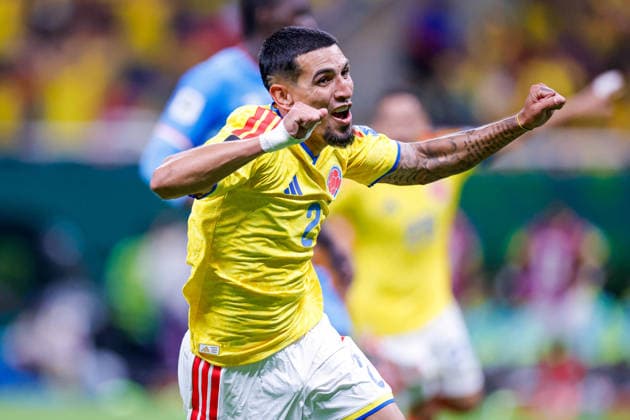 FIFA World Cup, WM, Weltmeisterschaft, Fussball 2026 COLOMBIA VS RD CONGO FIFA WORLD CUP 2026 COLOMBIA VS RD CONGO COLOMBIA VS RD CONGO 23062026 GUADALAJARA, JALISCO. Action photo of Daniel Munoz (No. 2) of Colombia, during Group K game of the FIFA World Cup 2026, held at the Estadio Guadalajara at Guadalajara, Jalisco. Foto de accion de Daniel Munoz (No. 2) de Colombia, durante juego del Grupo K de la Copa del Mundo 2026 de la FIFA, celebrado en el Estadio Guadalajara en Guadalajara, Jalisco. PHOTO BY IMAGENSHOP AGENCIA FOTOGRAFICA GUADALAJARA JALISCO MEXICO *** 2026 FIFA World Cup Copyright: xYOALIxMARTINEZx