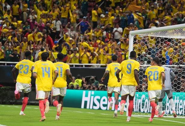 Colombia v DR Congo - FIFA World Cup, WM, Weltmeisterschaft, Fussball 2026 - Group K ZAPOPAN, MEXICO - JUNE 23: Daniel Munoz of Colombia celebrates after scoring a goal during the 2026 FIFA World Cup First Stage Group K match between Colombia and DR Congo at Estadio Akron (Guadalajara Stadium) in Zapopan, Guadalajara, Mexico on June 23, 2026. Juancho Torres Anadolu Jalisco Mexico. Editorial use only. Please get in touch for any other usage.  Copyright: x2026xAnadoluxJuanchoxTorresx