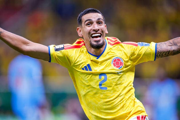 FIFA World Cup, WM, Weltmeisterschaft, Fussball 2026 COLOMBIA VS RD CONGO FIFA WORLD CUP 2026 COLOMBIA VS RD CONGO COLOMBIA VS RD CONGO 23062026 GUADALAJARA, JALISCO. Action photo of Daniel Munoz (No. 2) of Colombia, during Group K game of the FIFA World Cup 2026, held at the Estadio Guadalajara at Guadalajara, Jalisco. Foto de accion de Daniel Munoz (No. 2) de Colombia, durante juego del Grupo K de la Copa del Mundo 2026 de la FIFA, celebrado en el Estadio Guadalajara en Guadalajara, Jalisco. PHOTO BY IMAGENSHOP AGENCIA FOTOGRAFICA GUADALAJARA JALISCO MEXICO *** 2026 FIFA World Cup Copyright: xYOALIxMARTINEZx