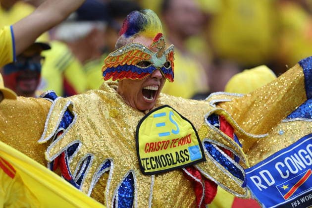 FIFA World Cup, WM, Weltmeisterschaft, Fussball 2026 - Group K - Colombia vs DR Congo epaselect A fan of Colombia cheers during the FIFA World Cup 2026 Group K match Colombia against DR Congo in Guadalajara, Mexico, 23 June 2026. GUADALAJARA Mexico  Copyright: xALEXxCRUZx