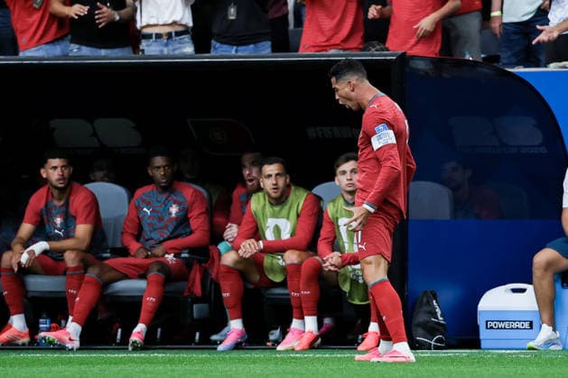 Cristiano Ronaldo of Portugal celebrates after scoring the team s first goal during a FIFA Men’s World Cup 2026 Group Stage football match between Portugal and Uzbekistan at Houston Stadium, in Houston on June 23th 2026 (Photo by Leo Barrilari SPP)  Copyright: xLeoxBarrilari SPPx Sportspressphoto_SPR174286