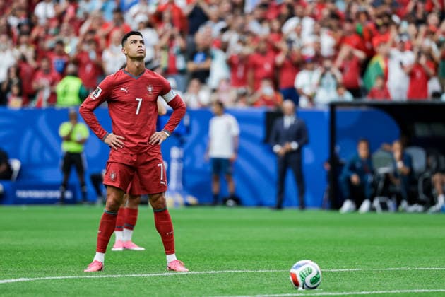 Cristiano Ronaldo of Portugal looks on during a FIFA Men’s World Cup 2026 Group Stage football match between Portugal and Uzbekistan at Houston Stadium, in Houston on June 23th 2026 (Photo by Leo Barrilari SPP)  Copyright: xLeoxBarrilari SPPx Sportspressphoto_SPR174292