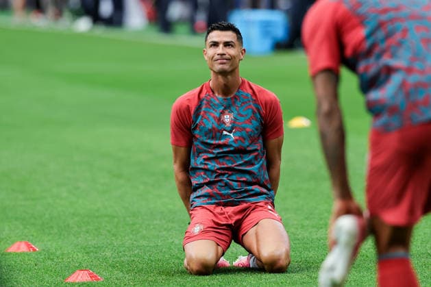 Cristiano Ronaldo of Portugal looks on prior to FIFA Men’s World Cup 2026 Group Stage football match between Portugal and Uzbekistan at Houston Stadium, in Houston on June 23th 2026 (Photo by Leo Barrilari SPP)  Copyright: xLeoxBarrilari SPPx Sportspressphoto_SPR174356