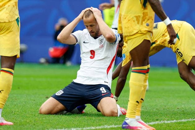 BOSTON STADIUM FOXBOROUGH MASSACHUSETTS USA 23.06.2026 FIFA MISTRZOSTWA SWIATA 2026 W PILKA NOZNA W USA MECZ GRUPA L ENGLAND I AND GHANA FIFA World Cup, WM, Weltmeisterschaft, Fussball 2026 Group L match between England and Ghana at Boston Stadium in Foxborough, Massachusetts on June 23, 2026 N Z England forward Harry Kane (9) reacts KAMIL KRZACZYNSKI NEWSPIX.PL --- newspix.pl POLAND OUT!  KSK