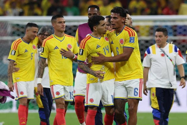FIFA World Cup, WM, Weltmeisterschaft, Fussball 2026 - Group K - Colombia vs DR Congo Players of Colombia celebrate after the FIFA World Cup 2026 Group K soccer match between Colombia and DR Congo in Guadalajara, Mexico, 23 June 2026. GUADALAJARA Mexico  Copyright: xALEXxCRUZx