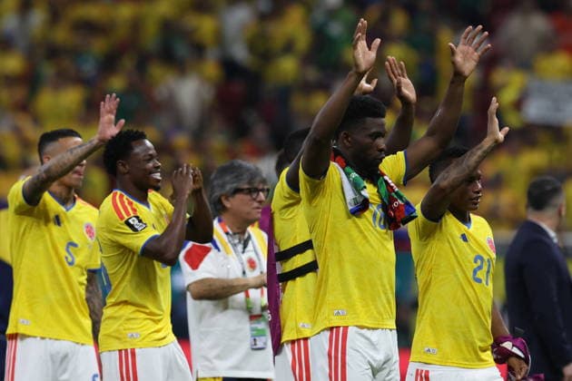 FIFA World Cup, WM, Weltmeisterschaft, Fussball 2026 - Group K - Colombia vs DR Congo Players of Colombia celebrate after the FIFA World Cup 2026 Group K soccer match between Colombia and DR Congo in Guadalajara, Mexico, 23 June 2026. GUADALAJARA Mexico  Copyright: xALEXxCRUZx