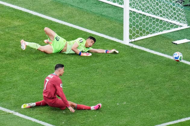 Cristiano Ronaldo of Portugal shoots for goal during a FIFA Men’s World Cup 2026 Group Stage football match between Portugal and Uzbekistan at Houston Stadium, in Houston on June 23th 2026 (Photo by Alexandra Fechete SPP)  Copyright: xAlexandraxFechete SPPx Sportspressphoto_SPR174501