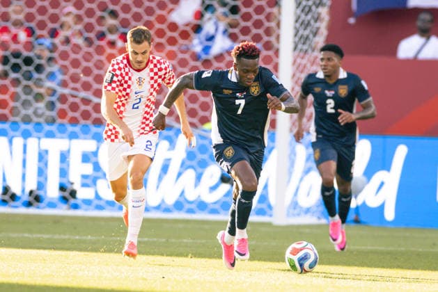 José Luis Rodríguez of Panama dribbles with the ball during the FIFA World Cup, WM, Weltmeisterschaft, Fussball game between Panama and Croatia at Toronto Stadium on June 23, 2026 in Toronto, Ontario, Canada  Copyright: xCurtisxWongx xSPPx Sportspressphoto_SPR174809