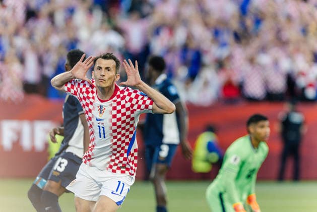 Ante Budimir of Croatia scores his team s first goal to make the score during the FIFA World Cup, WM, Weltmeisterschaft, Fussball game between Panama and Croatia at Toronto Stadium on June 23, 2026 in Toronto, Ontario, Canada  Copyright: xCurtisxWongx xSPPx Sportspressphoto_SPR174820