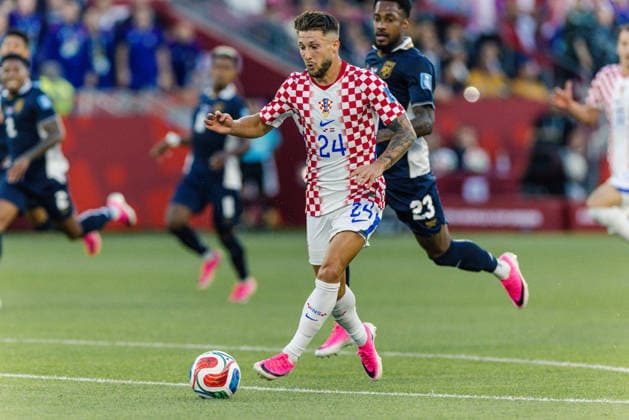 Marco Paöali? of Croatia shoots at goal during the FIFA World Cup, WM, Weltmeisterschaft, Fussball game between Panama and Croatia at Toronto Stadium on June 23, 2026 in Toronto, Ontario, Canada  Copyright: xCurtisxWongx xSPPx Sportspressphoto_SPR174821