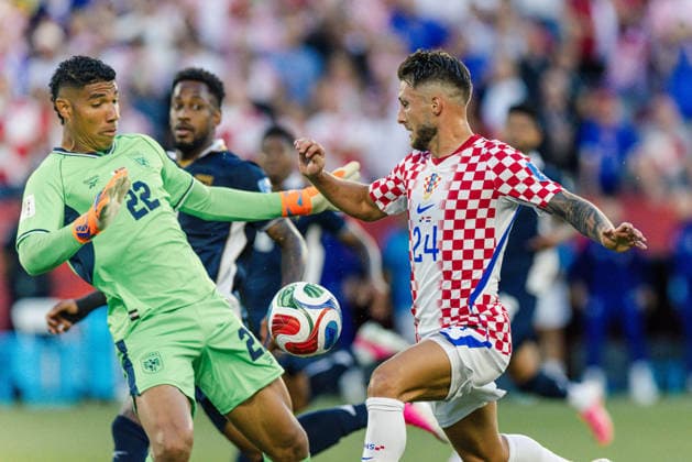 Marco Paöali? of Croatia shoots at goal during the FIFA World Cup, WM, Weltmeisterschaft, Fussball game between Panama and Croatia at Toronto Stadium on June 23, 2026 in Toronto, Ontario, Canada  Copyright: xCurtisxWongx xSPPx Sportspressphoto_SPR174822