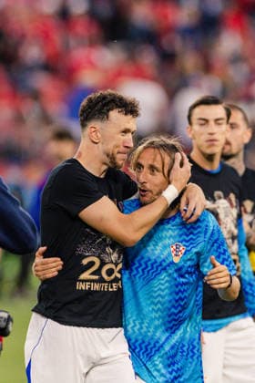 Luka Modri? of Croatia and Ivan Periöi? of Croatia celebrate their team’s victory during the FIFA World Cup, WM, Weltmeisterschaft, Fussball game between Panama and Croatia at Toronto Stadium on June 23, 2026 in Toronto, Ontario, Canada  Copyright: xCurtisxWongx xSPPx Sportspressphoto_SPR174830