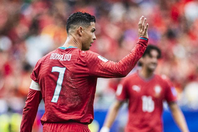 Cristiano Ronaldo of Portugal gestures during the FIFA World Cup, WM, Weltmeisterschaft, Fussball 2026 Group K match between Portugal and Uzbekistan at Houston Stadium on June 23th,2026 (Photo by Joao Bravo Sports Press Photo) (Joao Bravo Sports Press Photo SPP)  Copyright: xJoaoxBravo SportsxPressxPhotox xSPPx Sportspressphoto_SPR174842