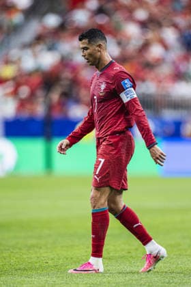 Cristiano Ronaldo of Portugal looks on during the FIFA World Cup, WM, Weltmeisterschaft, Fussball 2026 Group K match between Portugal and Uzbekistan at Houston Stadium on June 23th,2026 (Photo by Joao Bravo Sports Press Photo) (Joao Bravo Sports Press Photo SPP)  Copyright: xJoaoxBravo SportsxPressxPhotox xSPPx Sportspressphoto_SPR174845