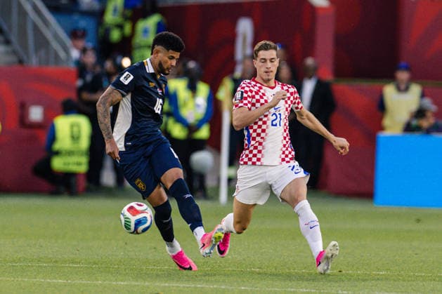 Andrés Andrade of Panama passes the ball during the FIFA World Cup, WM, Weltmeisterschaft, Fussball game between Panama and Croatia at Toronto Stadium on June 23, 2026 in Toronto, Ontario, Canada  Copyright: xCurtisxWongx xSPPx Sportspressphoto_SPR174930