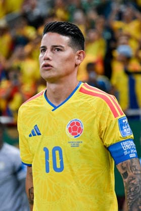 James Rodriguez of Colombia looks on during a FIFA Men’s World Cup 2026 Group Stage football match between Colombia and Congo DR at Guadalajara Stadium, in Guadalajara on June 23th 2026 (Photo by Nayra Halm SPP)  Copyright: xNayraxHalm SPPx Sportspressphoto_SPR174975