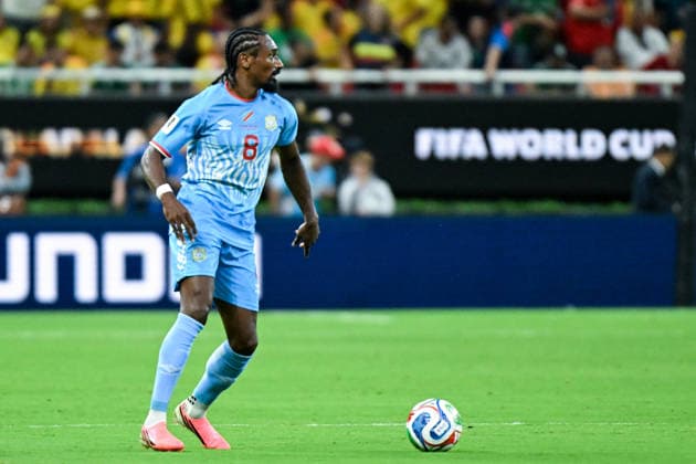 Samuel Moutoussamy of Congo DR runs with the ball during a FIFA Men’s World Cup 2026 Group Stage football match between Colombia and Congo DR at Guadalajara Stadium, in Guadalajara on June 23th 2026 (Photo by Nayra Halm SPP)  Copyright: xNayraxHalm SPPx Sportspressphoto_SPR175018