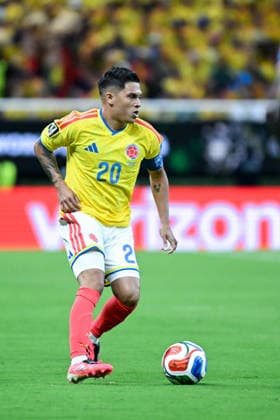 Juan Quintero of Colombia runs with the ball during a FIFA Men’s World Cup 2026 Group Stage football match between Colombia and Congo DR at Guadalajara Stadium, in Guadalajara on June 23th 2026 (Photo by Nayra Halm SPP)  Copyright: xNayraxHalm SPPx Sportspressphoto_SPR175041