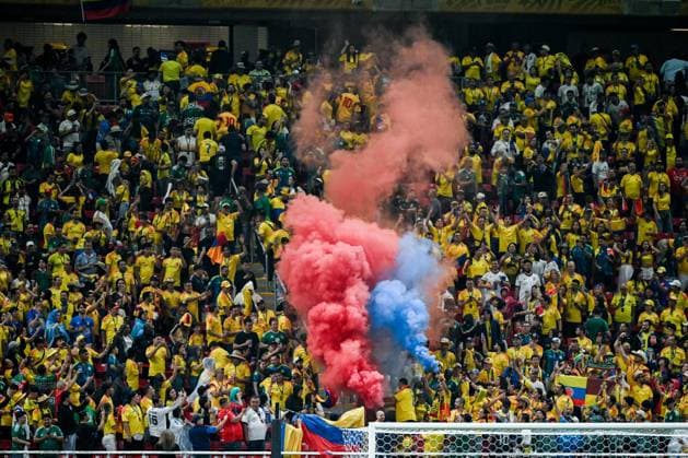 Colombia fans cheer in the stands after the 1-0 win during a FIFA Men’s World Cup 2026 Group Stage football match between Colombia and Congo DR at Guadalajara Stadium, in Guadalajara on June 23th 2026 (Photo by Nayra Halm SPP)  Copyright: xNayraxHalm SPPx Sportspressphoto_SPR175073