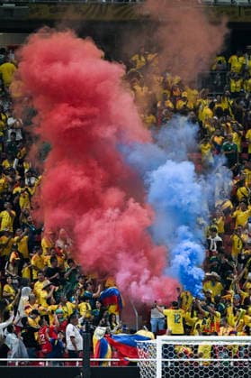 Colombia fans cheer in the stands after the 1-0 win during a FIFA Men’s World Cup 2026 Group Stage football match between Colombia and Congo DR at Guadalajara Stadium, in Guadalajara on June 23th 2026 (Photo by Nayra Halm SPP)  Copyright: xNayraxHalm SPPx Sportspressphoto_SPR175074