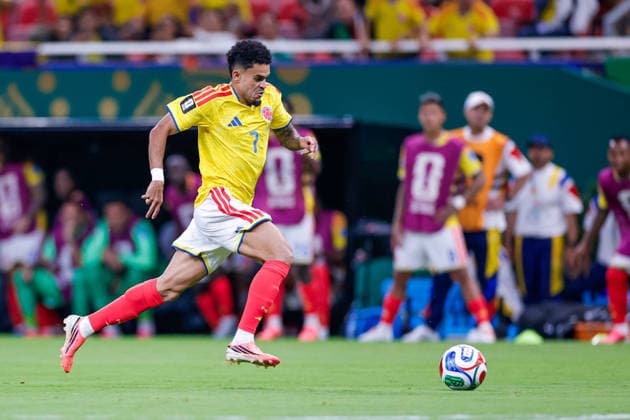 FIFA World Cup, WM, Weltmeisterschaft, Fussball 2026 COLOMBIA VS RD CONGO FIFA WORLD CUP 2026 COLOMBIA VS RD CONGO COLOMBIA VS RD CONGO 23062026 GUADALAJARA, JALISCO. Action photo of Luis Diaz (No. 7) of Colombia, during Group K game of the FIFA World Cup 2026, held at the Estadio Guadalajara at Guadalajara, Jalisco. Foto de accion de Luis Diaz (No. 7) de Colombia, durante juego del Grupo K de la Copa del Mundo 2026 de la FIFA, celebrado en el Estadio Guadalajara en Guadalajara, Jalisco. PHOTO BY IMAGENSHOP AGENCIA FOTOGRAFICA GUADALAJARA JALISCO MEXICO *** 2026 FIFA World Cup Copyright: xYOALIxMARTINEZx