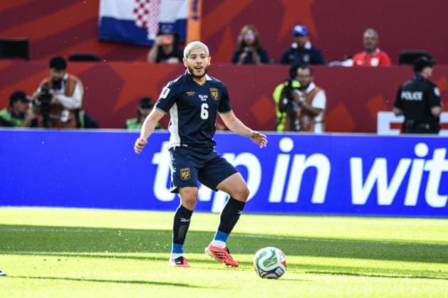 Panama national team, Nationalteam vs Croatia National Team. FIFA World Cup, WM, Weltmeisterschaft, Fussball 2026 Group L match. Cristian Jesus Martinez (6) during the match played between the National Teams of Croatia and Panama. FIFA World Cup 2026 Group L match, played on 23.06.26 at the Toronto Stadium in Toronto, Ontario, Canada. Photo Jose Campos PMEimages Toronto Ontario Canada Copyright: xJosexCamposx xPMEimagesx