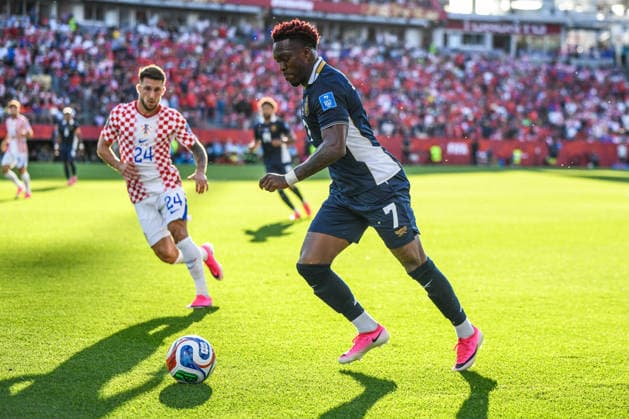 Panama national team, Nationalteam vs Croatia National Team. FIFA World Cup, WM, Weltmeisterschaft, Fussball 2026 Group L match. Jose Luis Rodriguez (7) during the match played between the National Teams of Croatia and Panama. FIFA World Cup 2026 Group L match, played on 23.06.26 at the Toronto Stadium in Toronto, Ontario, Canada. Photo Jose Campos PMEimages Toronto Ontario Canada Copyright: xJosexCamposx xPMEimagesx