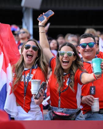 June 23, 2026, Toronto, Ontario, Canada: Fans of Team Panama cheer before the 2026 FIFA World Cup, WM, Weltmeisterschaft, Fussball game between Panama and Croatia at Toronto Stadium. Croatia won the match 1-0. Sports News - June 23, 2026  - ZUMAv136 20260623_zsp_v136_013 Copyright: xJeffxVoganx
