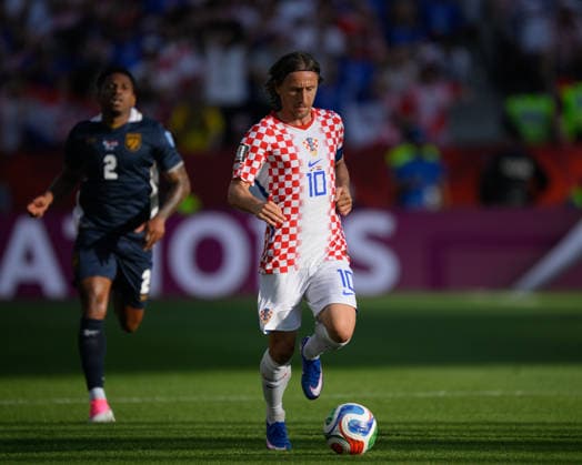 June 23, 2026, Toronto, Ontario, Canada: Ante Budimir ( 10) of Croatia moves the ball forward during the 2026 FIFA World Cup, WM, Weltmeisterschaft, Fussball game between Panama and Croatia at Toronto Stadium. Croatia won the match 1-0. Sports News - June 23, 2026  - ZUMAv136 20260623_zsp_v136_014 Copyright: xJeffxVoganx