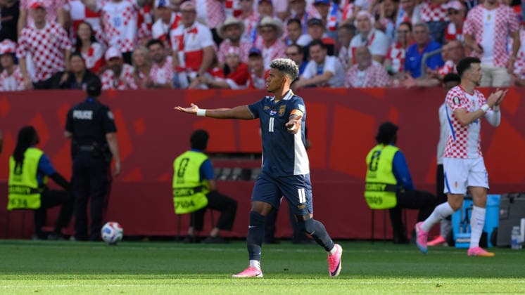 June 23, 2026, Toronto, Ontario, Canada: Edgar Yoel Barcenas ( 11) of Panama appeals to the referee during the 2026 FIFA World Cup, WM, Weltmeisterschaft, Fussball game between Panama and Croatia at Toronto Stadium. Croatia won the match 1-0. Sports News - June 23, 2026  - ZUMAv136 20260623_zsp_v136_034 Copyright: xJeffxVoganx