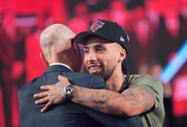 The 2026 NBA, Basketball Herren, USA Draft completed its first round NEW YORK, UNITED STATES - JUNE 23: Jose Alvarado of New York Knicks attends the 2026 NBA Draft at Barclays Center in Brooklyn, New York City, U.S., on June 23, 2026. Selcuk Acar Anadolu New York United States. Editorial use only. Please get in touch for any other usage.  Copyright: x2026xAnadoluxSelcukxAcarx