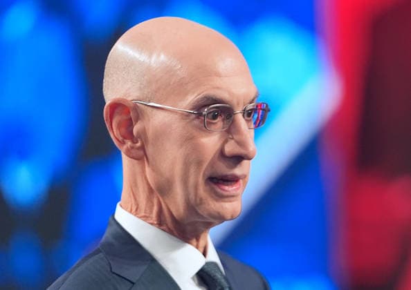 The 2026 NBA, Basketball Herren, USA Draft completed its first round NEW YORK, UNITED STATES - JUNE 23: The National Basketball Association (NBA) Commissioner Adam Silver (L) is seen during the 2026 NBA Draft on, at Barclays Center in Brooklyn, New York City, U.S., on June 23, 2026. Selcuk Acar Anadolu New York United States. Editorial use only. Please get in touch for any other usage.  Copyright: x2026xAnadoluxSelcukxAcarx