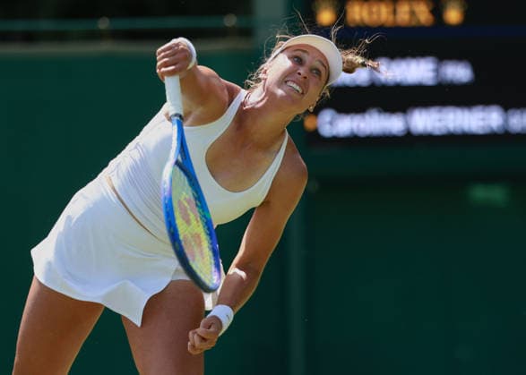 Caroline Werner (GER), Damen Einzel, Ladies Singles, Qualifikation, Wimbledon Tennis - Wimbledon 2026 - Grand Slam ITF ATP, Tennis Herren WTA, Tennis Damen - AELTC - London - - Great Britain - 23 June 2026. *** Caroline Werner GER, Womens Singles, Qualifying, Wimbledon Tennis, Wimbledon 2026, Grand Slam, ITF, ATP, WTA, AELTC, London, Great Britain, June 23, 2026,detected_source_language Copyright: xJuergenxHasenkopfx