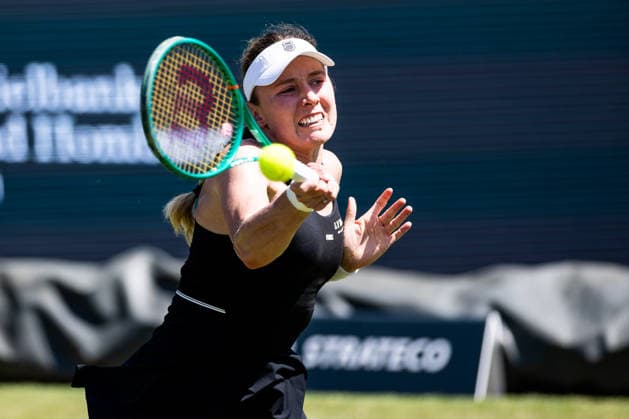 BAD HOMBURG, GERMANY - JUNE 24: Ekaterina Alexandrova during the Bad Homburg Open powered by Solarwatt Singles match between Ekaterina Alexandrova vs Mirra Andreeva at Kurpark Bad Homburg on June 24, 2026 in Bad Homburg, Germany. Hessen Germany Copyright: xSteffiexWunderlx