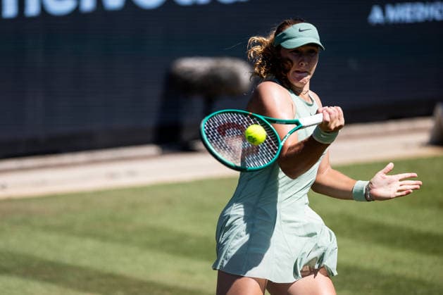 BAD HOMBURG, GERMANY - JUNE 24: Mirra Andreeva during the Bad Homburg Open powered by Solarwatt Singles match between Ekaterina Alexandrova vs Mirra Andreeva at Kurpark Bad Homburg on June 24, 2026 in Bad Homburg, Germany. Hessen Germany Copyright: xSteffiexWunderlx