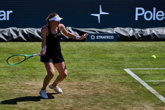 June 24, 2026, Bad Homburg, Hessen, Germany: Ekaterina Alexandrova returns with forehand to Mirra Andreeva during the BAD HOMBURG OPEN powered by SOLARWATTT- WTA500 - Womens Tennis, 24.6.2026 in Bad Homburg (Tennis-Club Bad Homburg), Germany - Photo: Tennis 2026: Bad Hombug Open - WTA500: ALEXANDROVA 6:3 6:4 ANDREEVA  - ZUMAs343 20260624_zsp_s343_017 Copyright: xMathiasxSchulzx