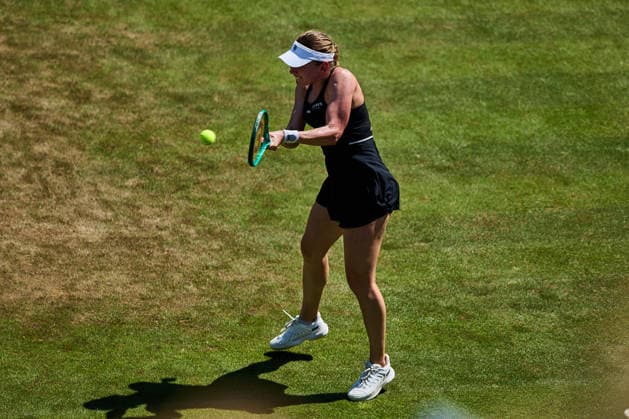 June 24, 2026, Bad Homburg, Hessen, Germany: Ekaterina Alexandrova returns with backhand to Mirra Andreeva during the BAD HOMBURG OPEN powered by SOLARWATTT- WTA500 - Womens Tennis, 24.6.2026 in Bad Homburg (Tennis-Club Bad Homburg), Germany - Photo: Tennis 2026: Bad Hombug Open - WTA500: ALEXANDROVA 6:3 6:4 ANDREEVA  - ZUMAs343 20260624_zsp_s343_032 Copyright: xMathiasxSchulzx