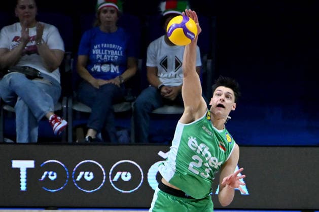 LJUBLJANA, SLOVENIA - JUNE 24: Aleksandar Nikolov of Bulgaria in action during the FIVB Men s Volleyball Nations League match between Bulgaria and Italy at Arena Stozice, Ljubljana on June 24, 2026 in Ljubljana, Slovenia. (Photo by Igor Kupljenik Sports Press Photo).  Copyright: xIgorxKupljenikx xSPPx Sportspressphoto_SPR175087
