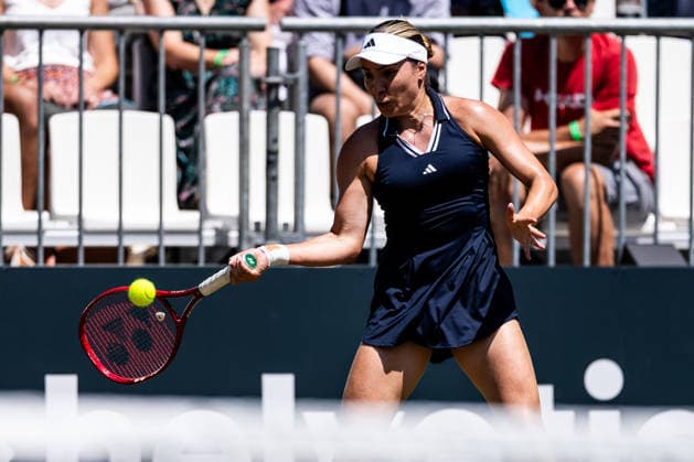 BAD HOMBURG, GERMANY - JUNE 24: Elena-Gabriela Ruse (ROU) during the Bad Homburg Open powered by Solarwatt Singles match between Anna Kalinskaya vs Elena-Gabriela Ruse (ROU) at Kurpark Bad Homburg on June 24, 2026 in Bad Homburg, Germany. Hessen Germany Copyright: xSteffiexWunderlx