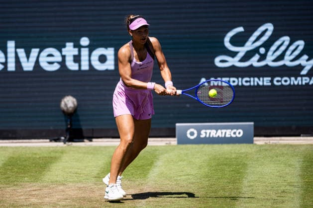 BAD HOMBURG, GERMANY - JUNE 24: Qinwen Zheng (CHN) during the Bad Homburg Open powered by Solarwatt Singles match between Qinwen Zheng (CHN) vs Clara Tauson (DEN) at Kurpark Bad Homburg on June 24, 2026 in Bad Homburg, Germany. Hessen Germany Copyright: xSteffiexWunderlx