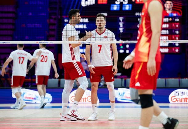 GLIWICE 24.06.2026 SIATKOWKA LIGA NARODOW MEZCZYZN MECZ CHINY TURCJA --- VNL FIVB MENS VOLLEYBALL NATIONS LEAGUE MATCH CHINA VS TURKIYE NZ BEDIRHAN BULBUL FOT. MARCIN GOLBA NEWSPIX.PL NEWSPIX.PL --- newspix.pl POLAND OUT! 