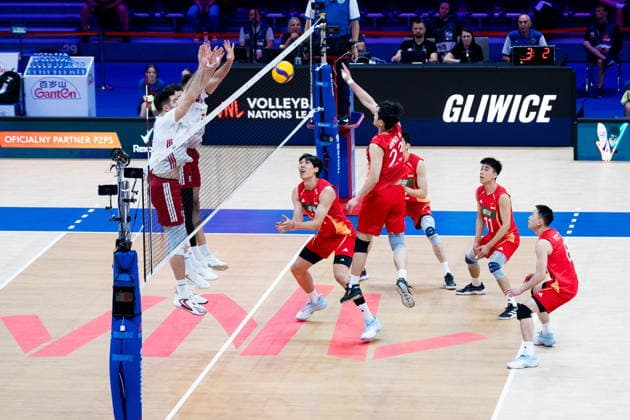 GLIWICE 24.06.2026 SIATKOWKA LIGA NARODOW MEZCZYZN MECZ CHINY TURCJA --- VNL FIVB MENS VOLLEYBALL NATIONS LEAGUE MATCH CHINA VS TURKIYE NZ CHINY - TURCJA FOT. MARCIN GOLBA NEWSPIX.PL NEWSPIX.PL --- newspix.pl POLAND OUT! 